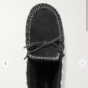Isabel Marant Foamee shearling lined studded suede loafers